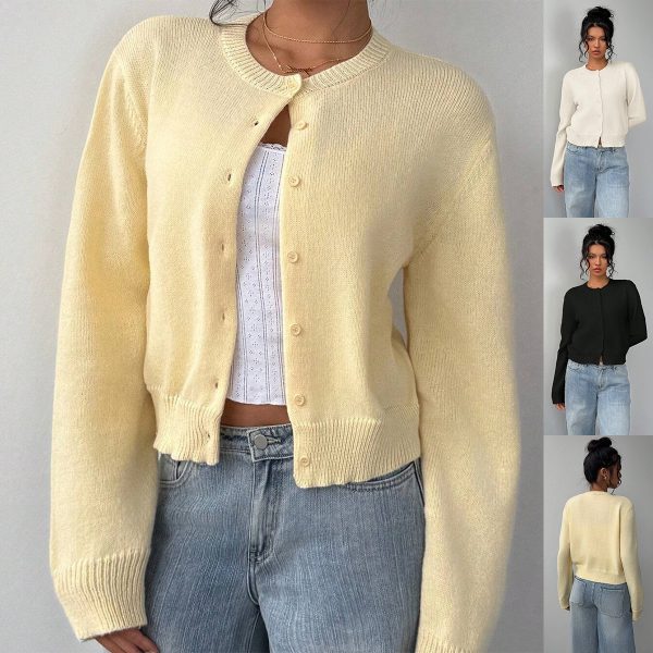 Chic Langarm Strickjacke